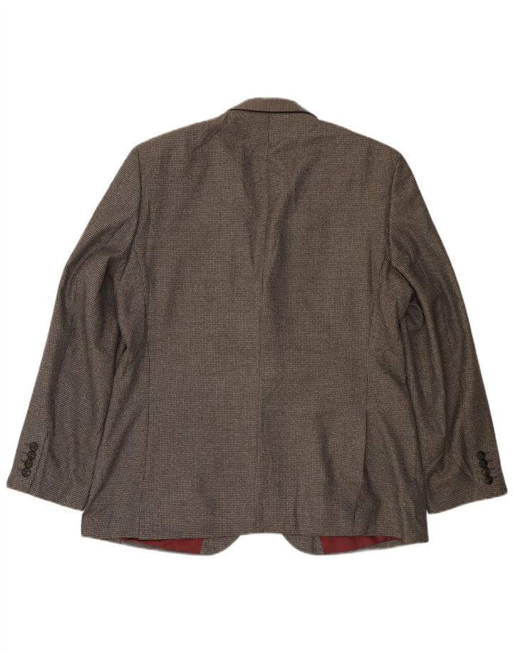 MARKS & SPENCER Chaqueta tipo blazer de 2 botones para hombre UK 38 Gris medio Pata de gallo