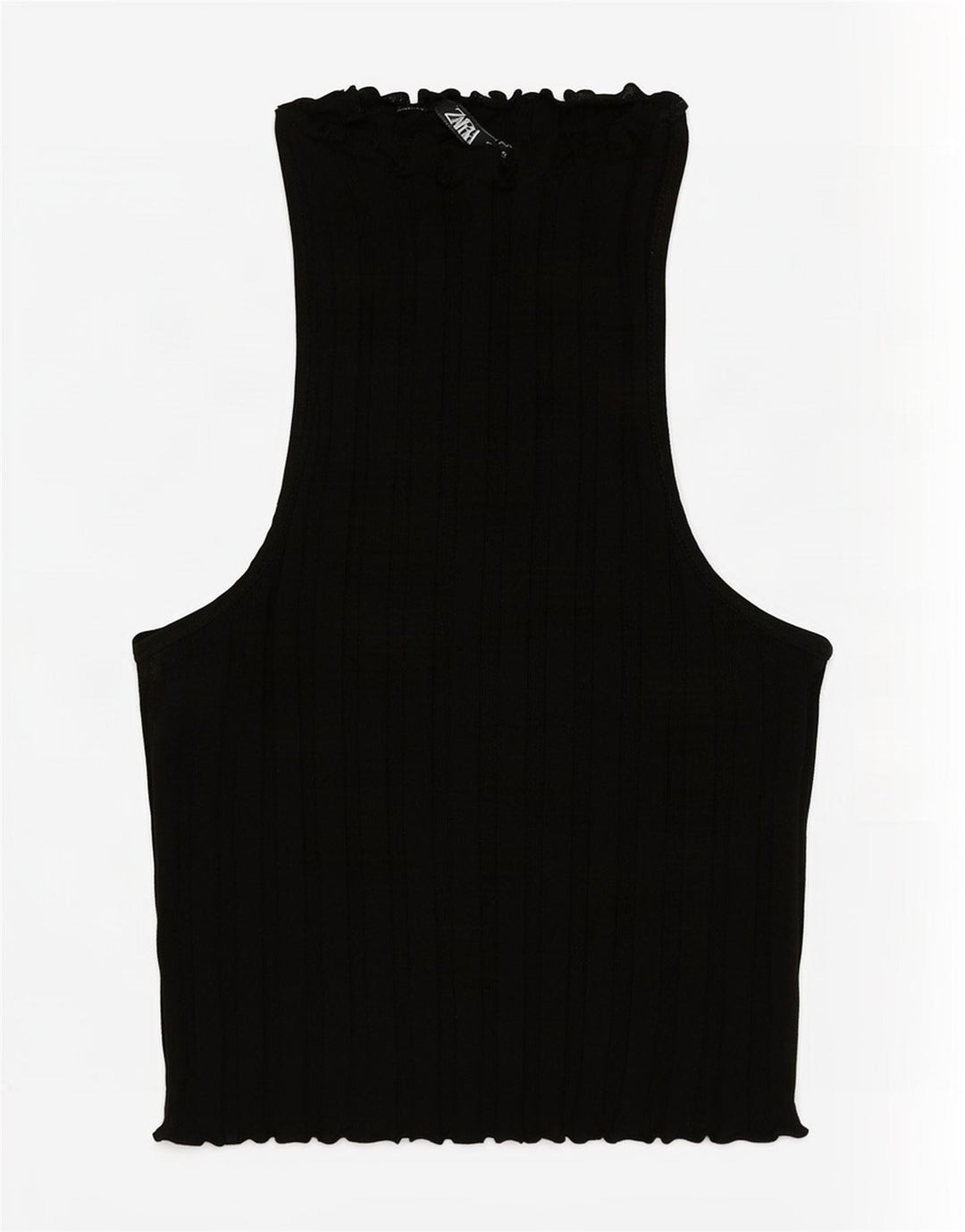 Zara Mujer Chaleco Top UK 8 Small Negro