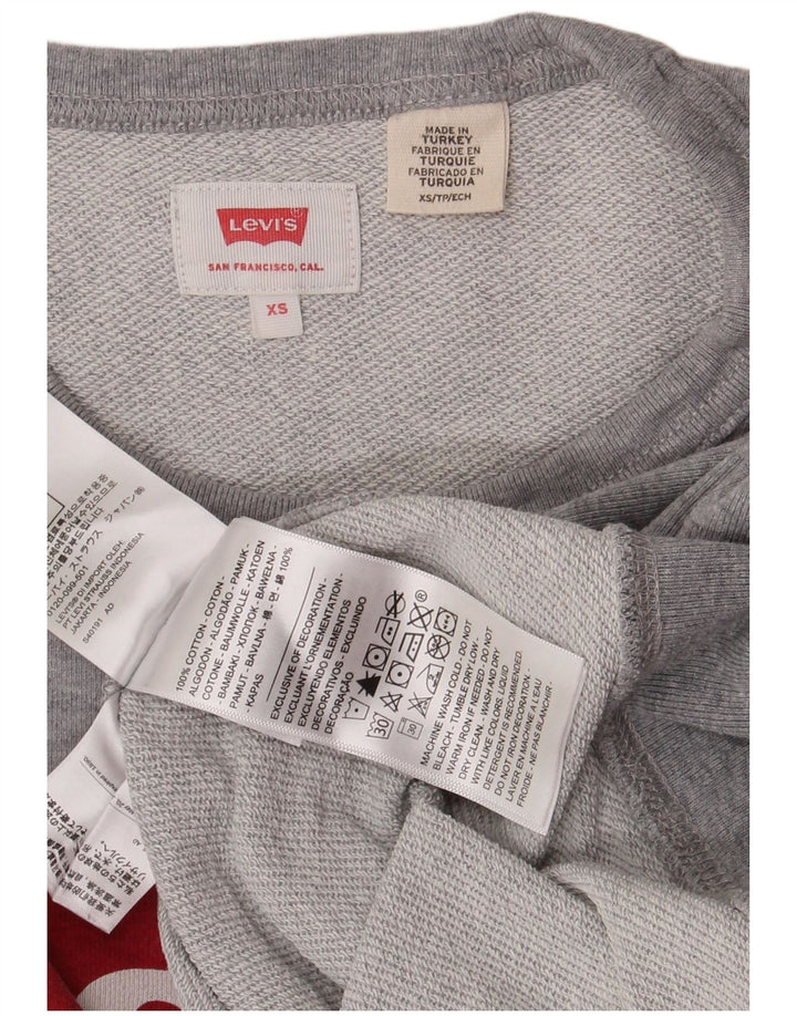 Levi's Hombre Sudadera Gráfica Jumper XS Algodón Moteado Gris