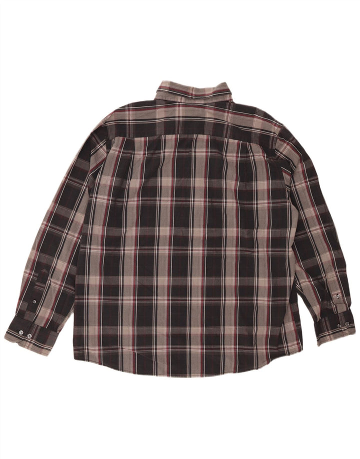 DOCKERS Camisa Hombre Talla 17 1/2 XL Algodón Cuadros Negro
