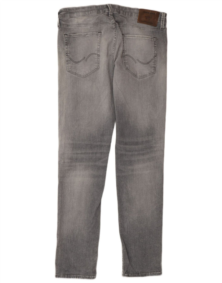 JACK & JONES Vaqueros ajustados para hombre W34 L32 Algodón gris