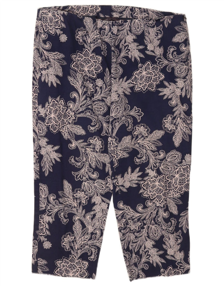 Marks & Spencer Pantalones Capri con Estampado Abstracto para Mujer UK 40 Large W34 L19