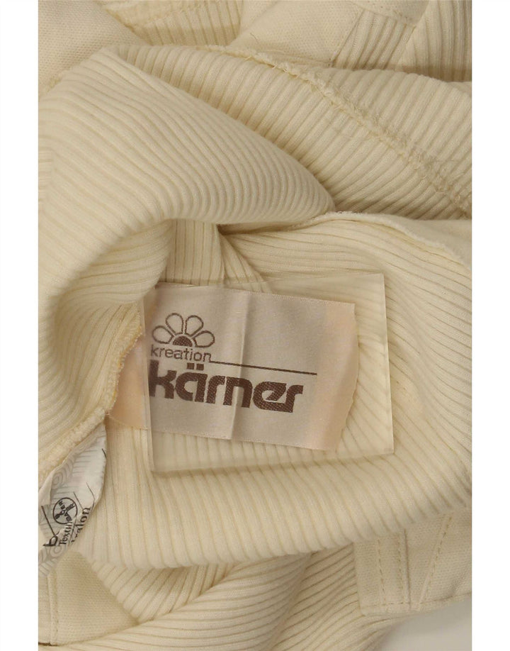 Karner Suéter tipo cárdigan de manga corta para mujer IT 40 Small Off White