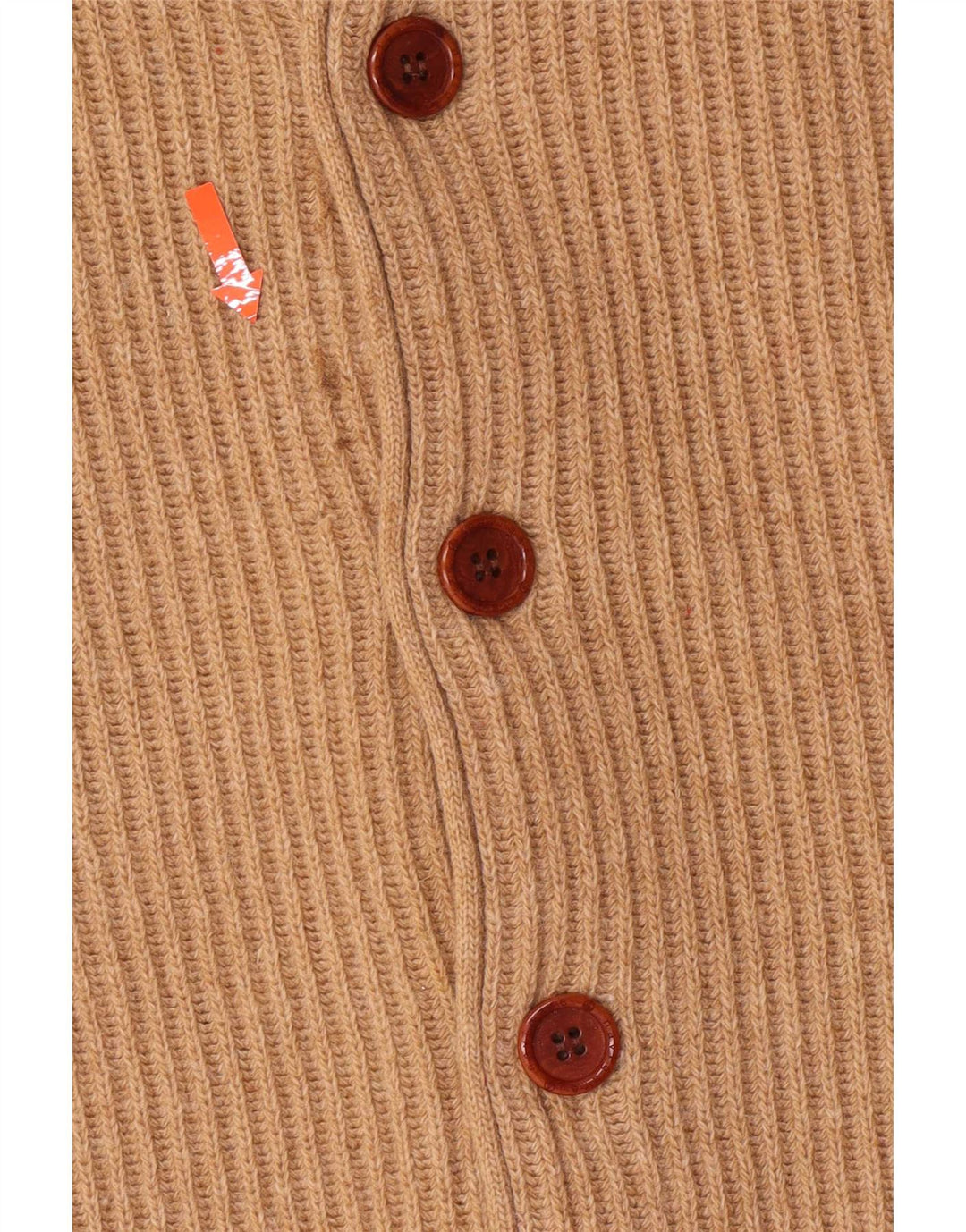 Navigare Cárdigan para hombre de lana de cordero beige grande