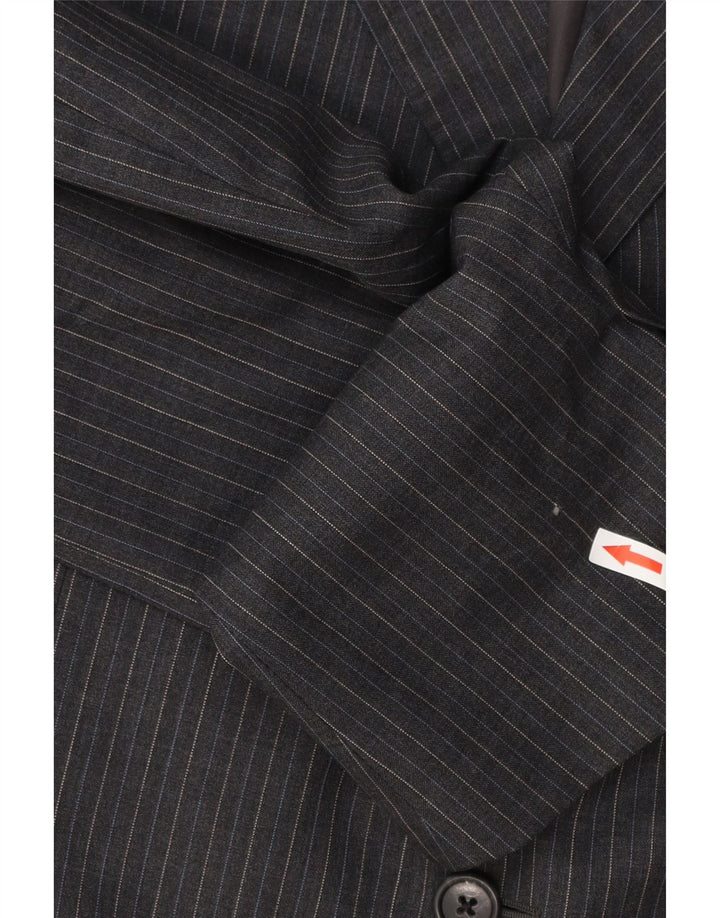 Corneliani Chaqueta tipo blazer de 3 botones para hombre IT 54 2XL Lana virgen a rayas grises