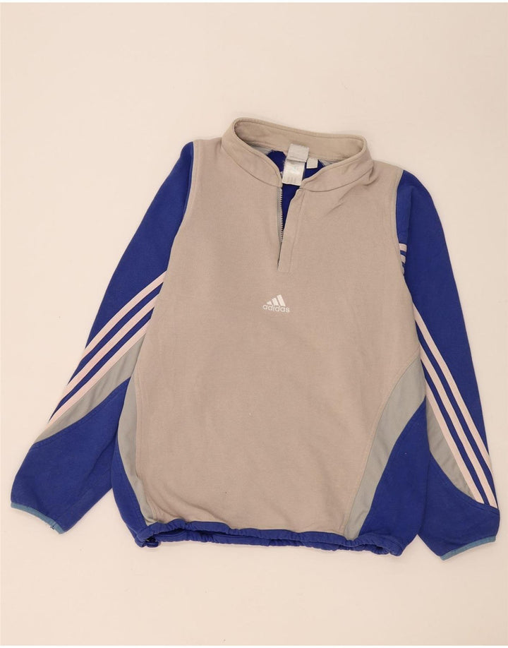 Adidas Hombre Jersey De Forro Polar Con Cremallera Y Gráfico En Gris Medio