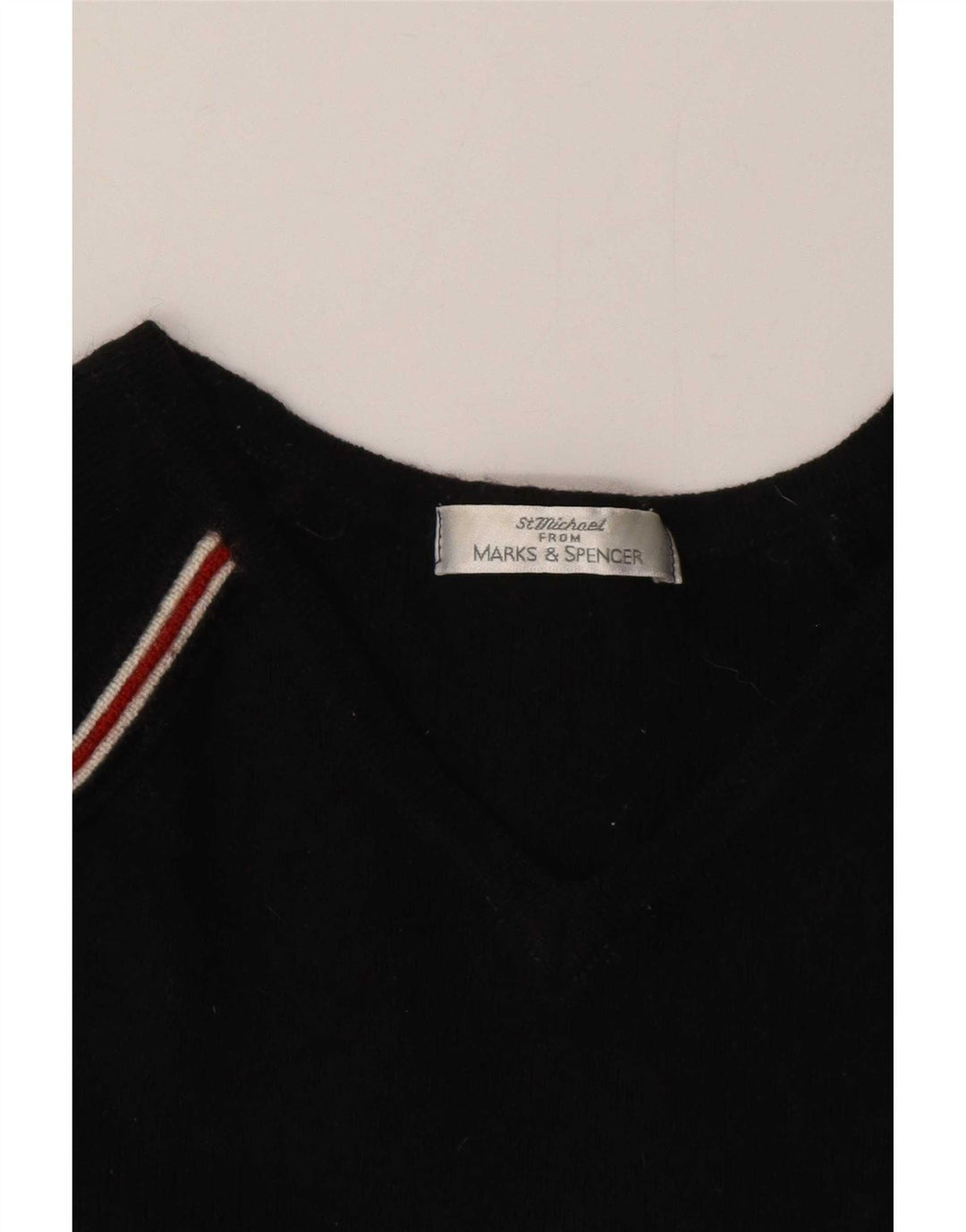 Marks & Spencer Suéter con Cuello en V para Mujer UK 8 Small Negro