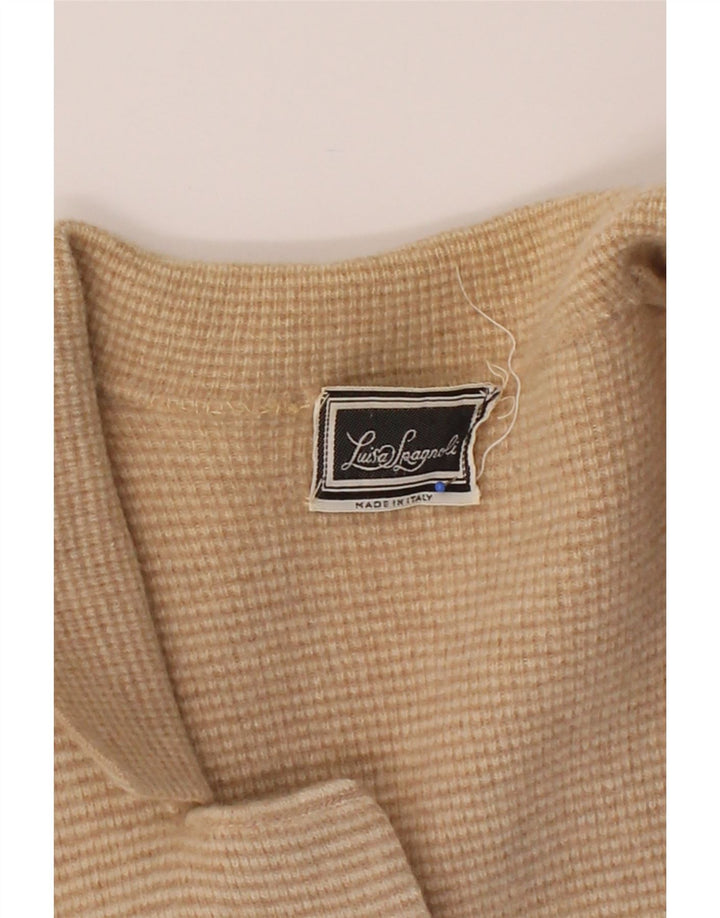 LUISA SPAGNOLI Womens Cardigan Sweater UK 14 Medium Beige Vintage Luisa Spagnoli and Second-Hand Luisa Spagnoli from Messina Hembry 