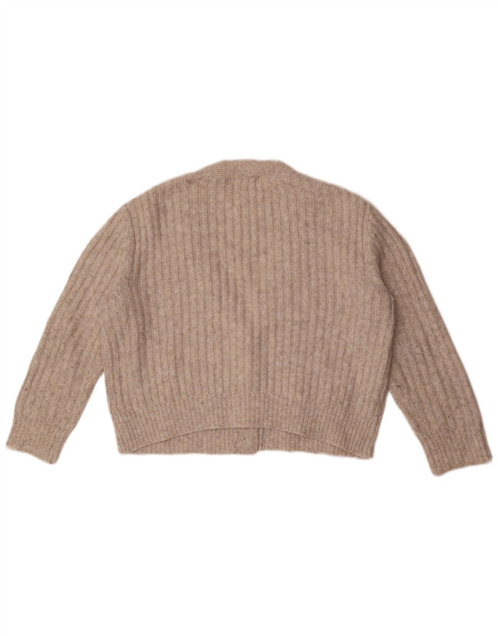 Marks & Spencer Suéter tipo cárdigan extragrande corto para mujer UK 44 Gris medio