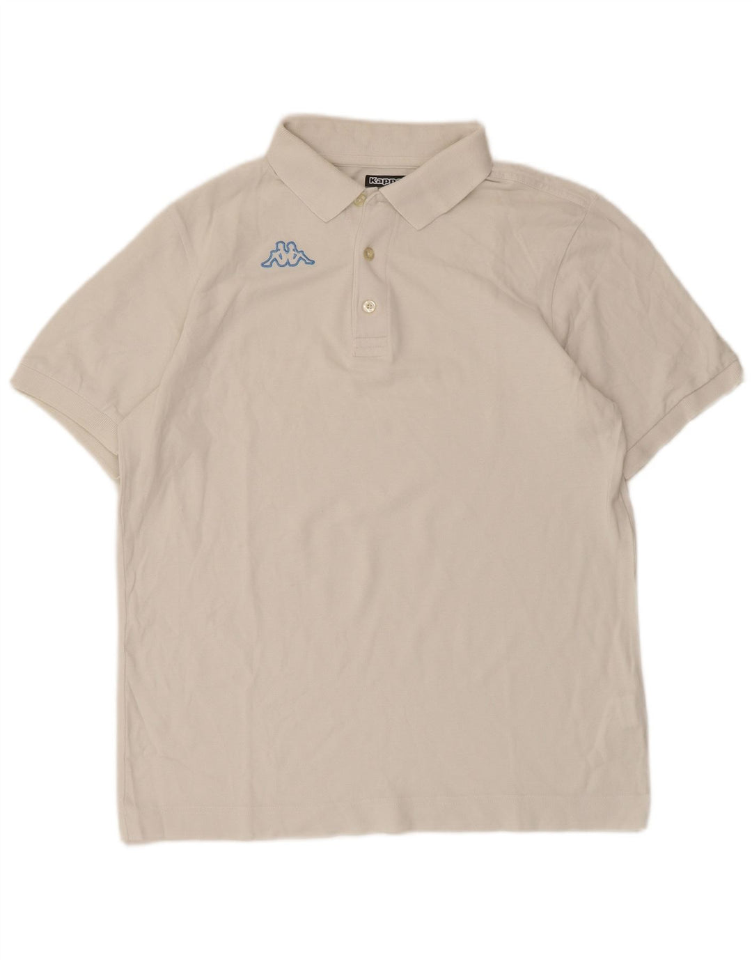 Polo Kappa Hombre Algodón Blanco Mediano