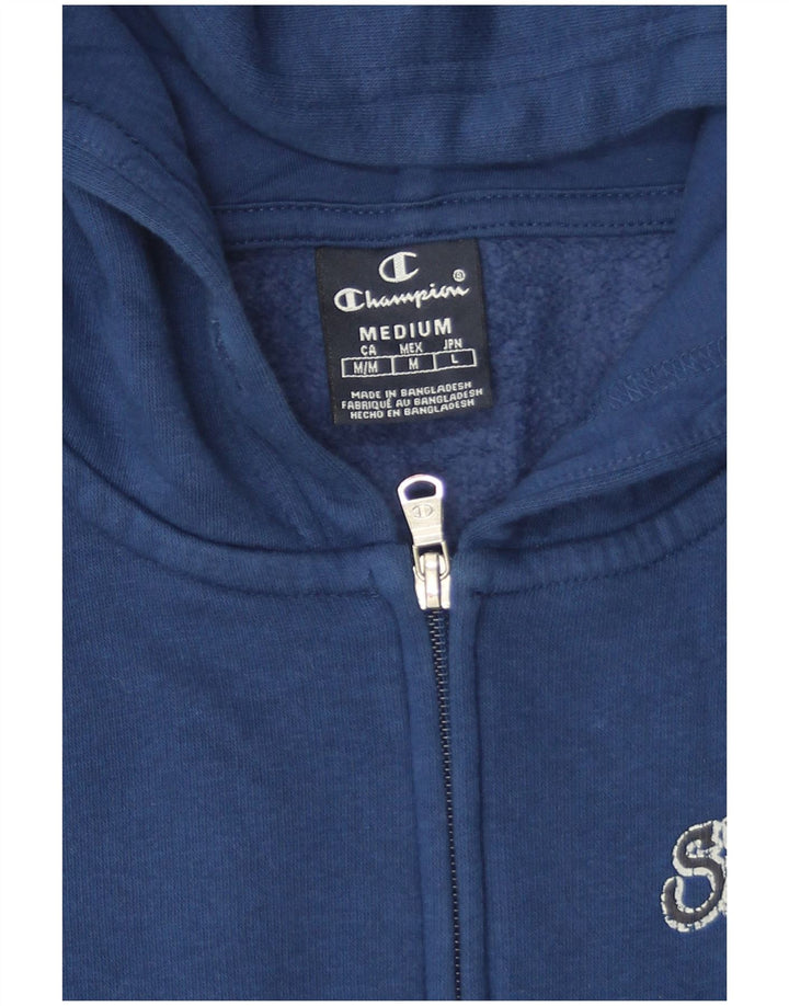 Champion Sudadera Con Capucha Y Cremallera Para Hombre Algodón Azul Marino Mediano