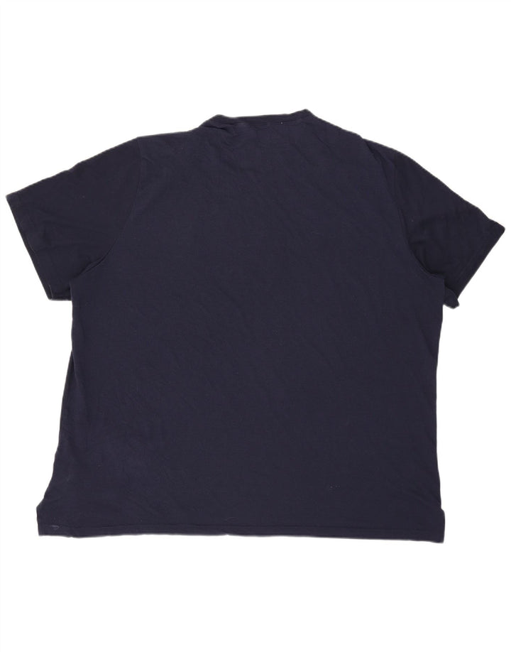 Reebok Camiseta gráfica para hombre Top 3XL Azul marino Poliéster