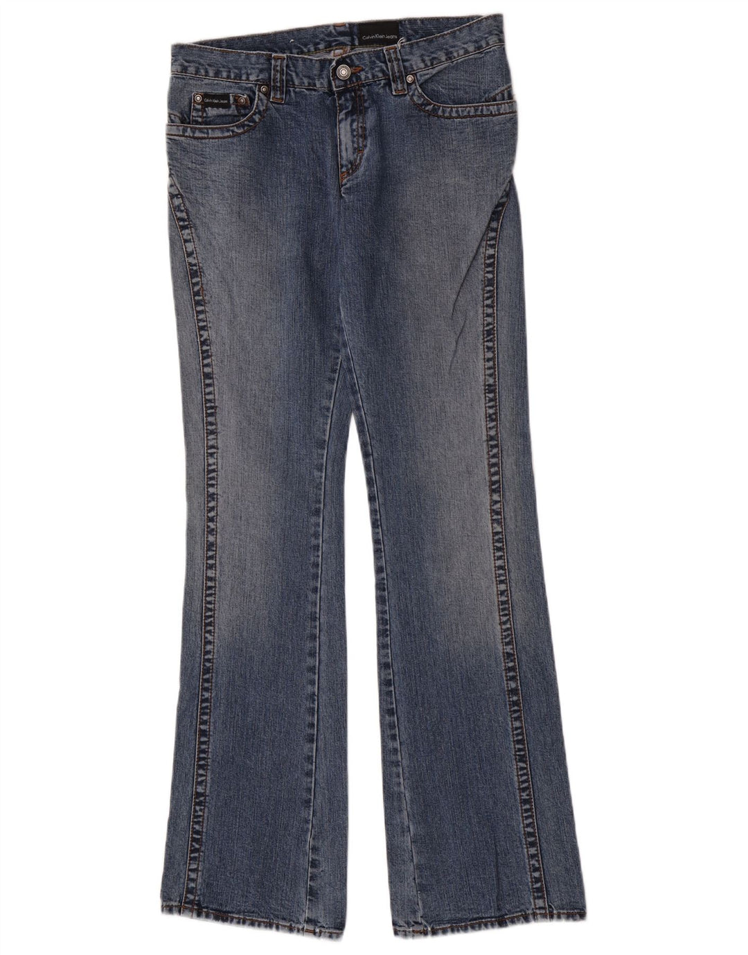 Vaqueros Acampanados Calvin Klein Mujer W30 L34 Algodón Azul