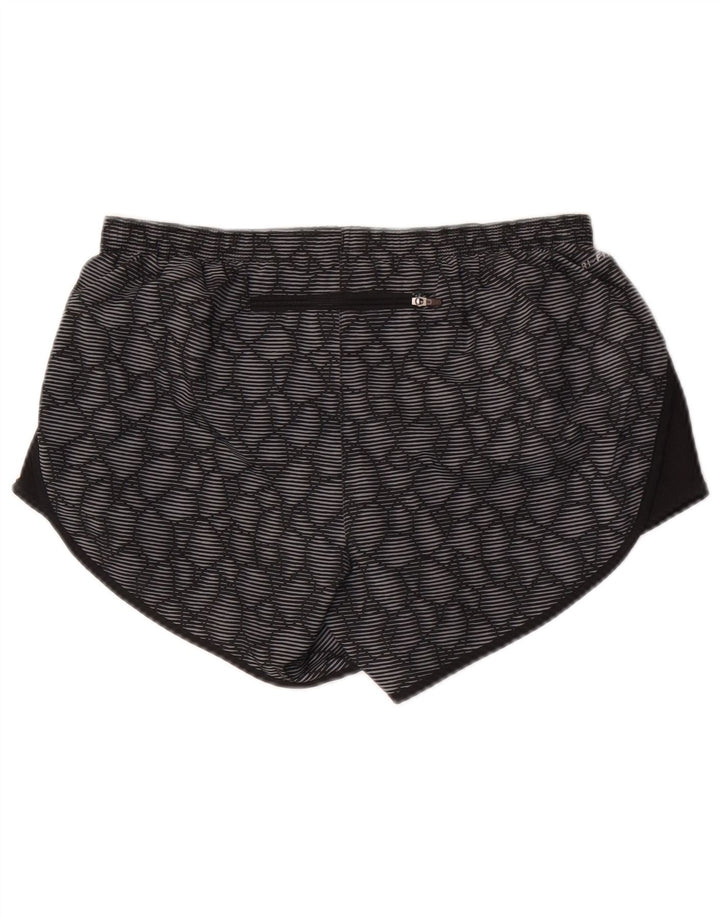 Nike - Pantalones cortos deportivos Dri Fit para mujer, talla 10, poliéster geométrico gris pequeño