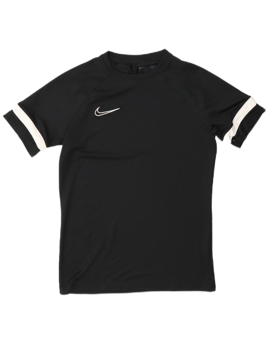 Camiseta Nike Dri Fit para hombre Top medio negro color block Poliéster