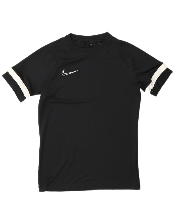 Camiseta Nike Dri Fit para hombre Top medio negro color block Poliéster
