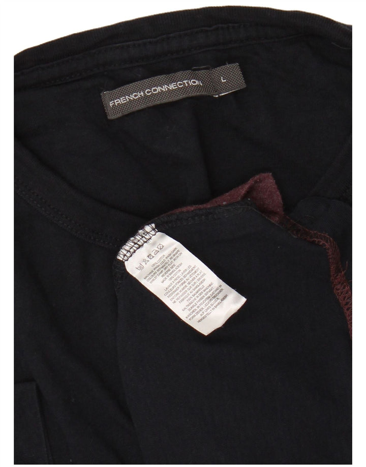 FRENCH CONNECTION Camiseta para mujer Top UK 46 Grande Multicolor Colorblock