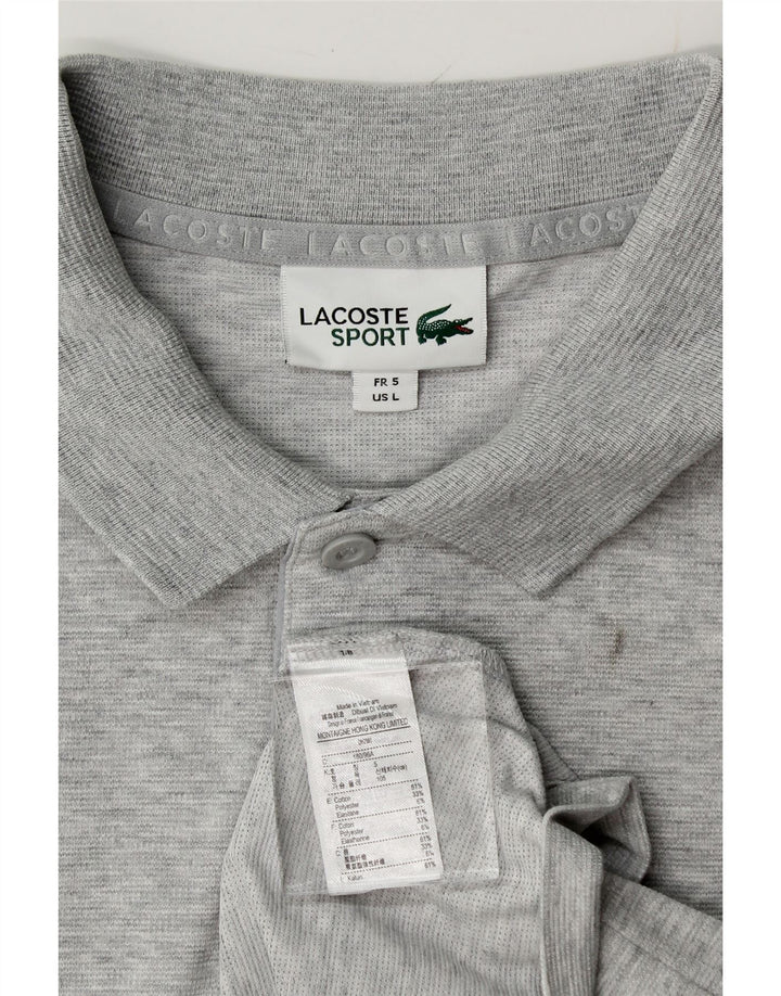 LACOSTE Mens Polo Shirt Size 5 Large Grey Cotton Vintage Lacoste and Second-Hand Lacoste from Messina Hembry 