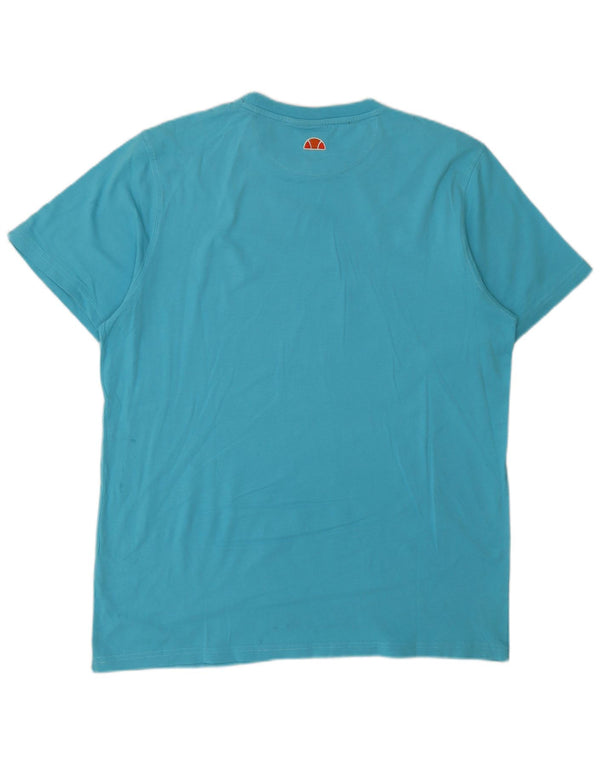 Ellesse Hombre Camiseta Gráfica Top XL Algodón Azul