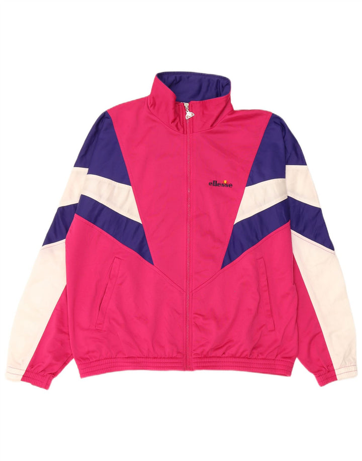 Chaqueta de chándal para mujer Ellesse UK 40 Medium Pink Colourblock Retro