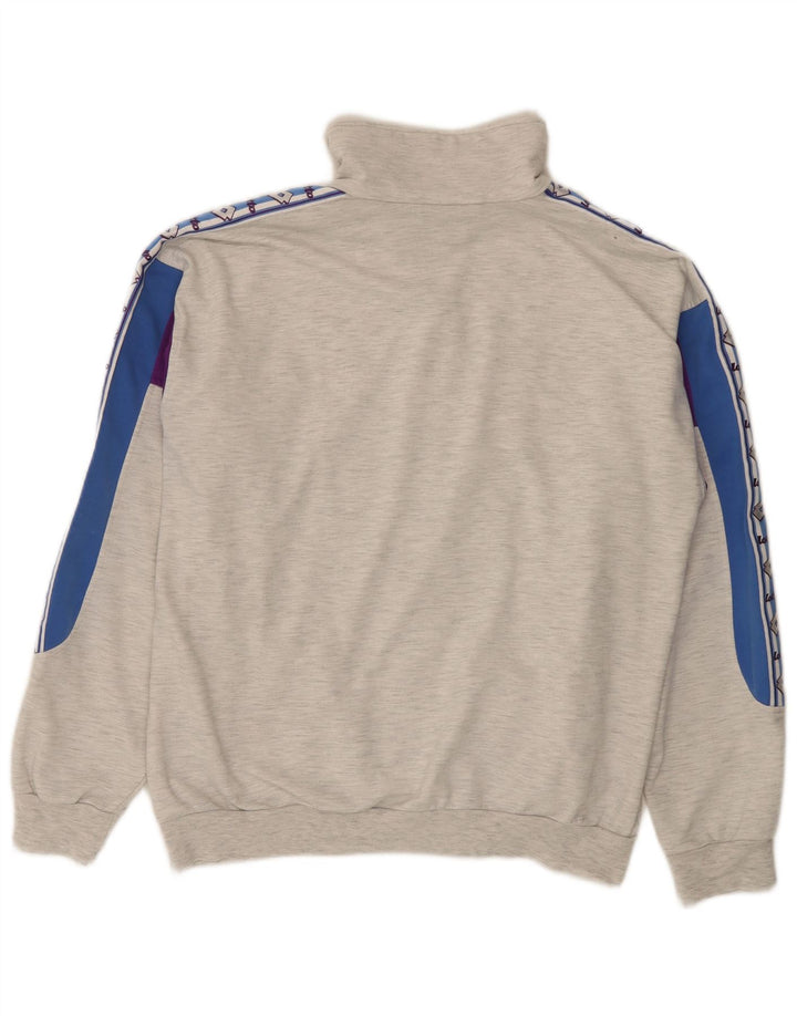 Lotto Hombre Chaqueta De Chándal Con Gráfico Grande Gris Color Block