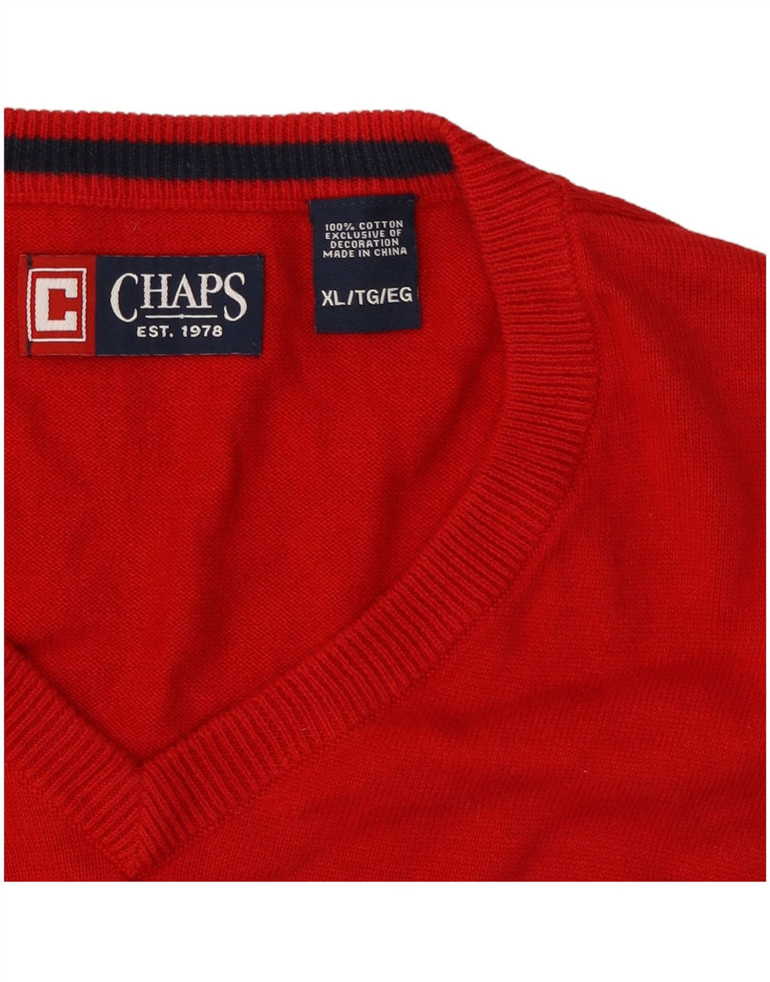 Chaps Chaleco para hombre Camiseta sin mangas XL Algodón rojo