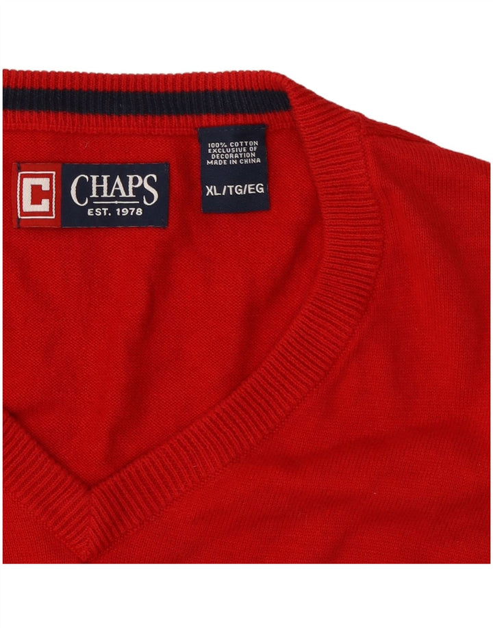 Chaps Chaleco para hombre Camiseta sin mangas XL Algodón rojo