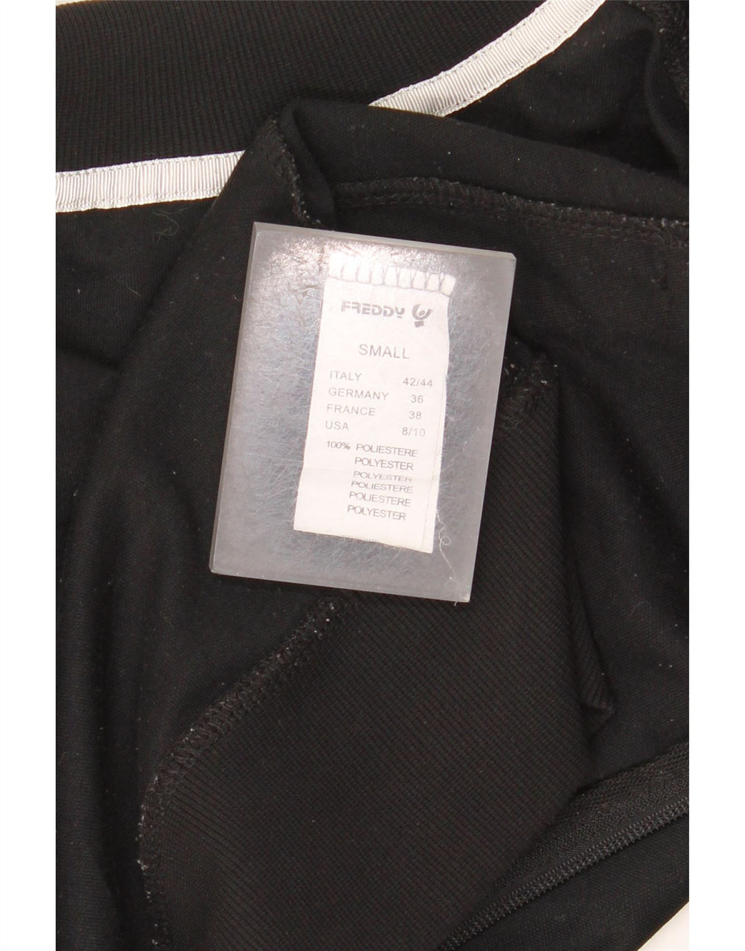 Freddy Chaqueta de chándal gráfica para mujer UK 10 Small Poliéster negro