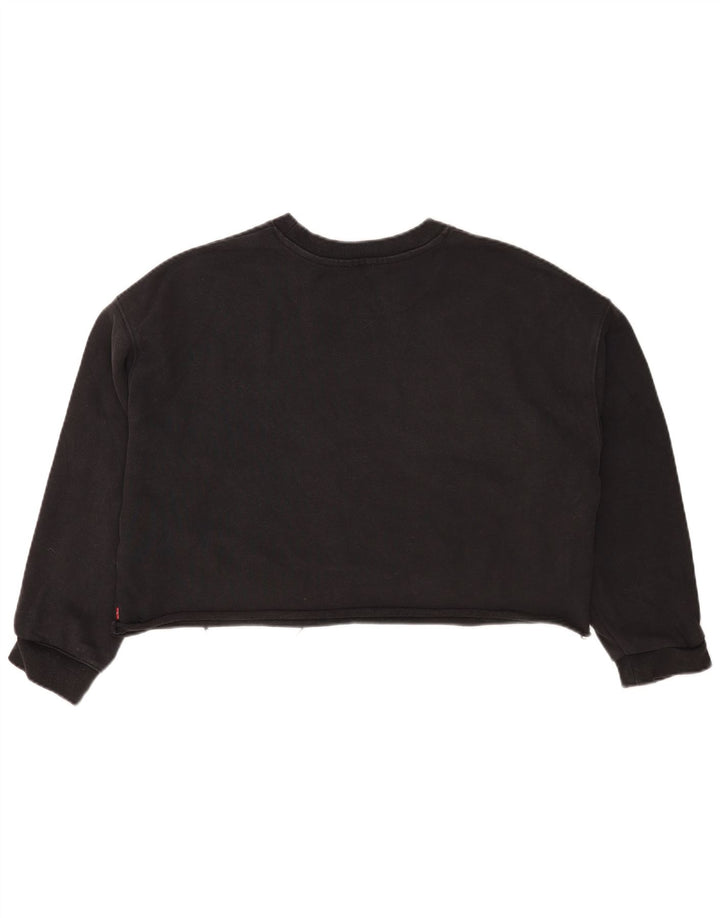 Levi's - Sudadera corta extragrande para mujer, talla 40, talla grande, color gris a rayas