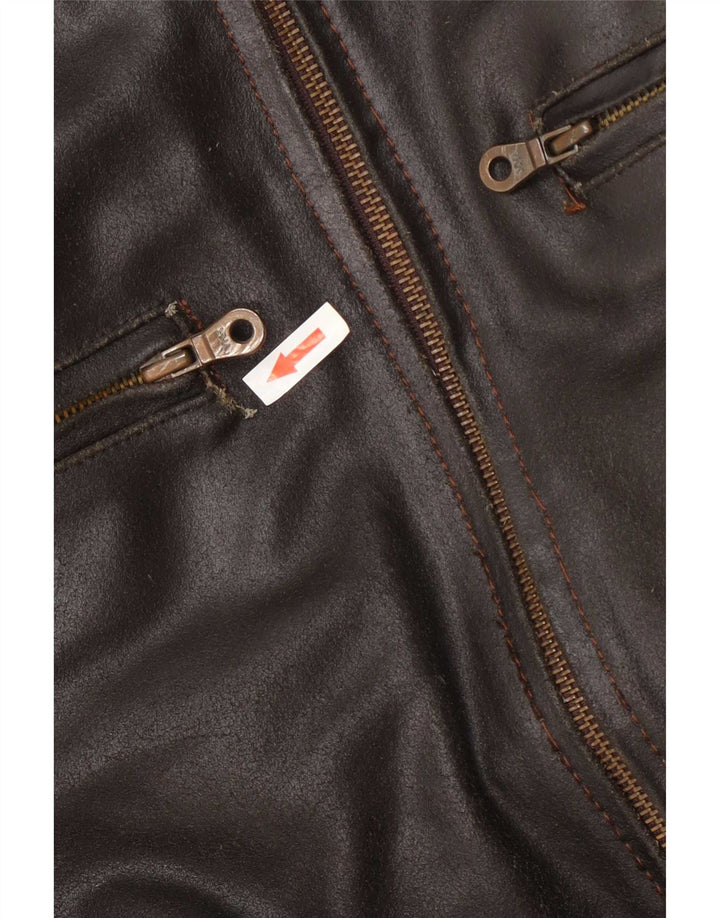 Conbipel Chaqueta de cuero para hombre UK 38 Marrón medio