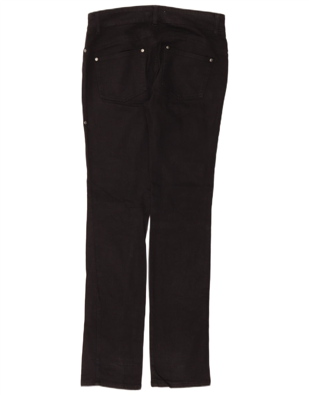Benetton Pantalones Casuales De Talle Bajo IT 42 Medium W30 L34 Negro Algodón