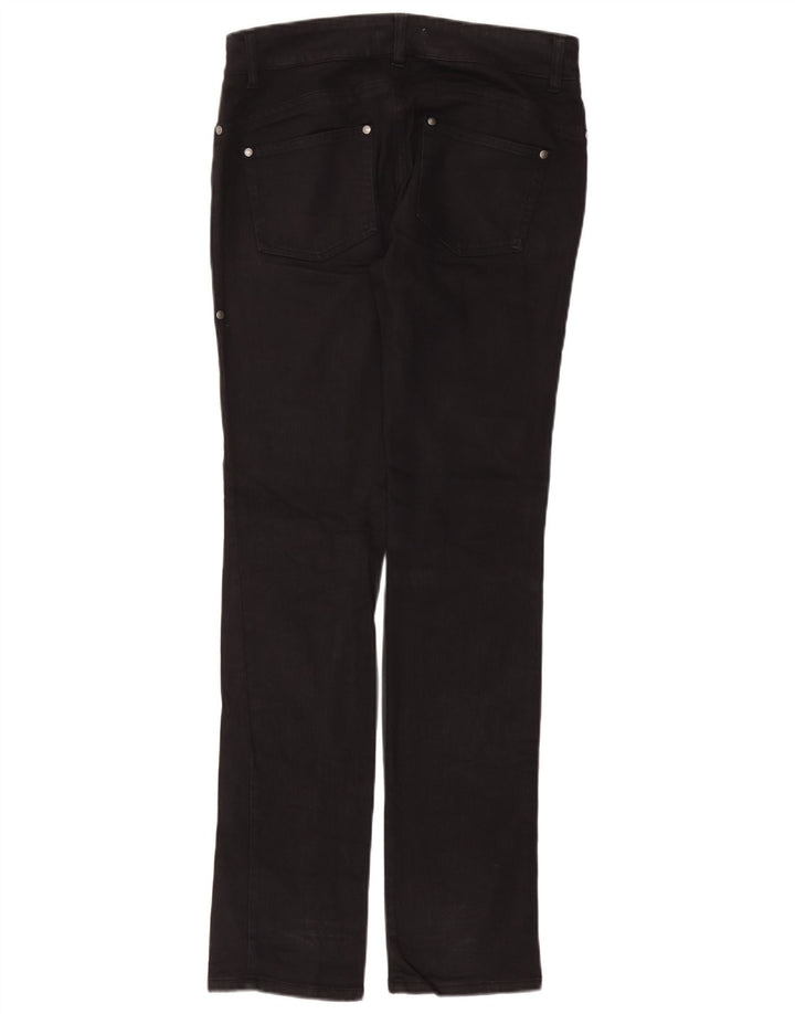 Benetton Pantalones Casuales De Talle Bajo IT 42 Medium W30 L34 Negro Algodón