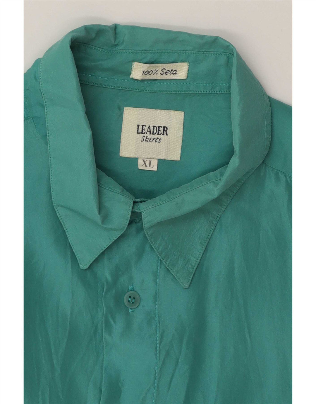 Camisa Leader Hombre XL Seda Verde