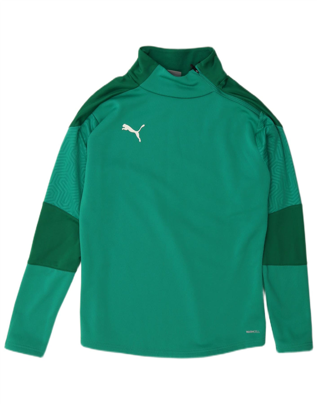 Puma Hombre Sudadera Con Cremallera Y Cuello Jersey De Poliéster Color Block Verde Medio