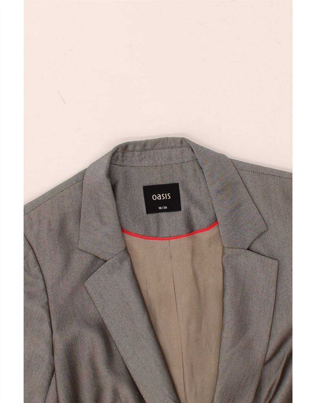 OASIS Womens 1 Button Blazer Jacket UK 10 Small Grey Vintage Oasis and Second-Hand Oasis from Messina Hembry 