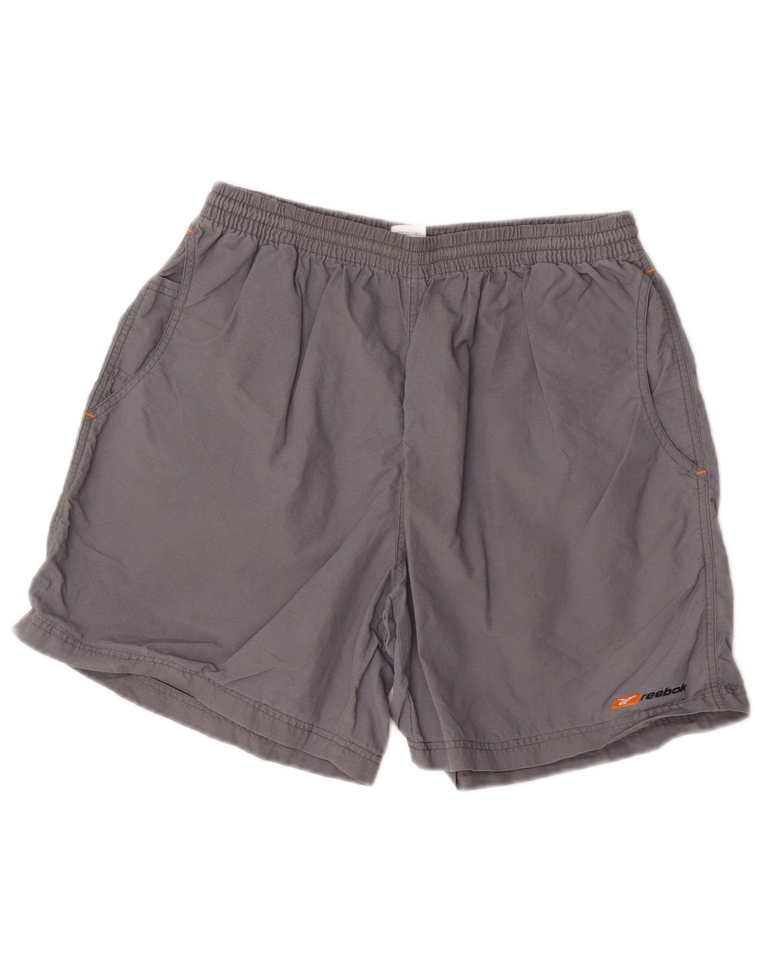 Pantalones cortos deportivos Reebok Hombre Nylon gris medio