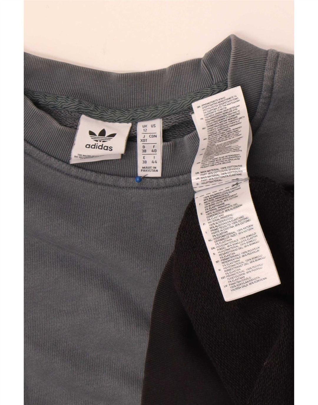 Adidas - Sudadera gráfica para mujer (talla 40), color gris medio