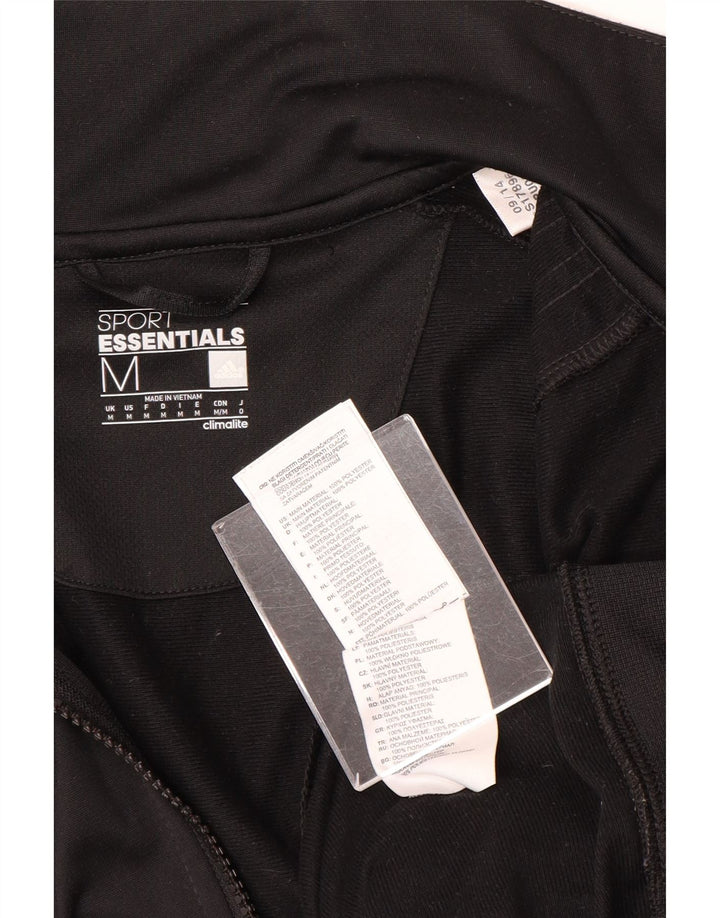 Adidas Mens Climalite Chándal Top Chaqueta Mediano Negro Poliéster