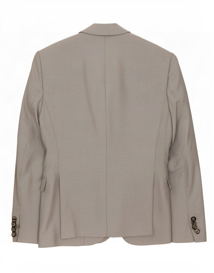 Zara Chaqueta tipo blazer de 2 botones a medida para hombre EU 46 Small Gris Poliéster