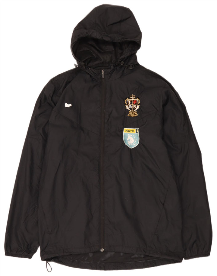 Nike Chaqueta impermeable con capucha para hombre UK 38 Medium Black Nylon