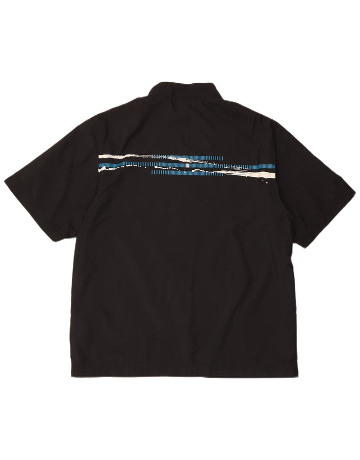 Adidas - Chándal de manga corta para hombre, chaqueta superior, tamaño pequeño, poliéster negro