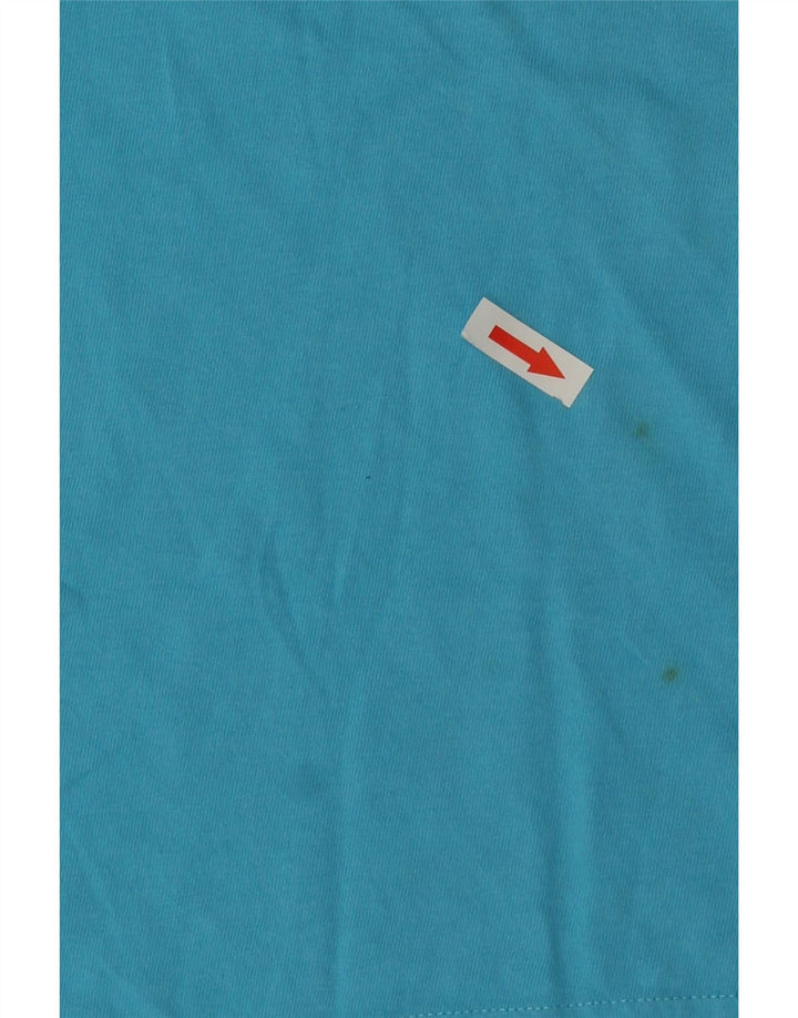 Adidas Hombre Camiseta Gráfica Top Azul Medio