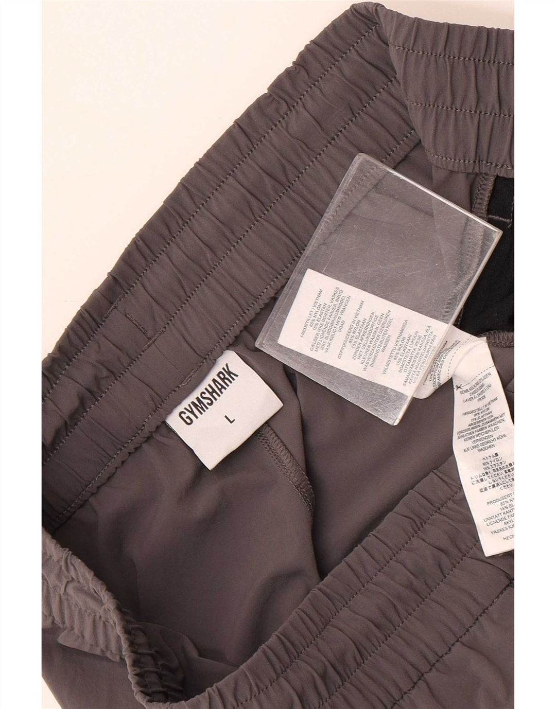 Gymshark Bañador tipo cargo para hombre, talla grande, nailon gris