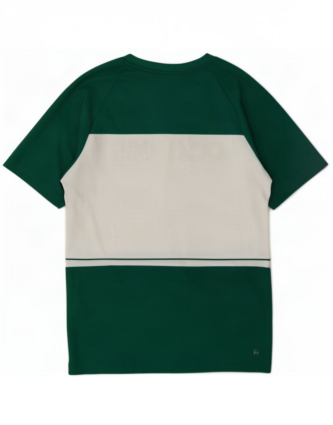 Lacoste Camiseta gráfica para hombre Talla superior 3 Pequeño Verde Colorblock Poliéster