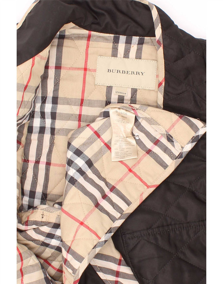 Burberry Chaqueta Acolchada Niña 11-12 Años Negro Poliéster
