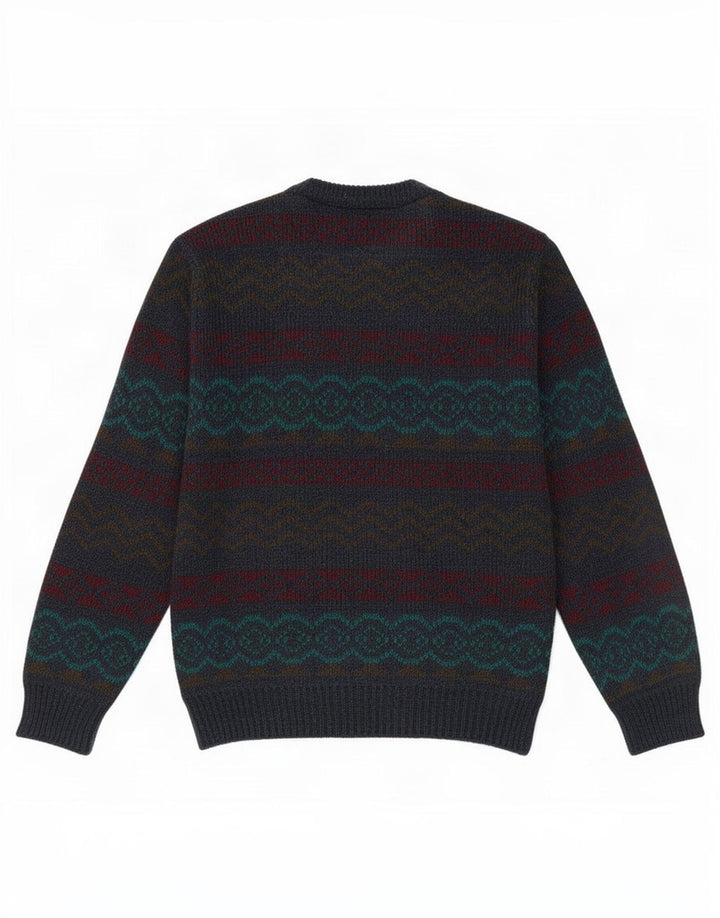 St Michael - Jersey de cuello redondo para hombre, talla pequeña, multicolor, geométrico