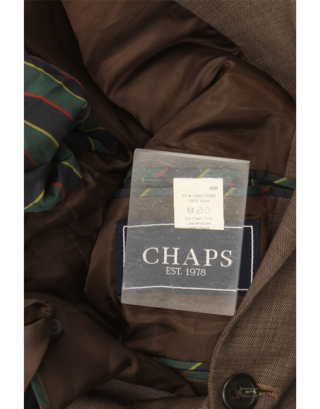 CHAPS Chaqueta tipo blazer con 2 botones para hombre UK 42 XL Marrón