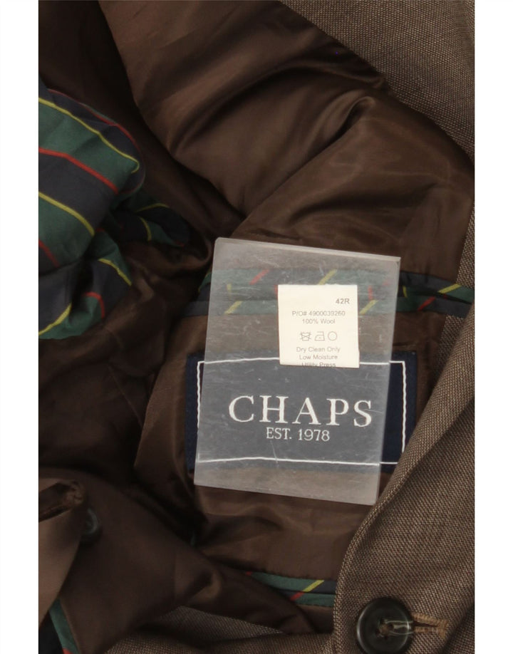 CHAPS Chaqueta tipo blazer con 2 botones para hombre UK 42 XL Marrón