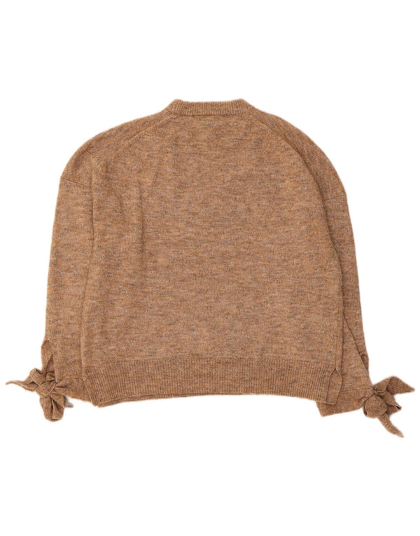 French Connection Suéter tipo jersey con cuello redondo para mujer UK 44 Marrón medio