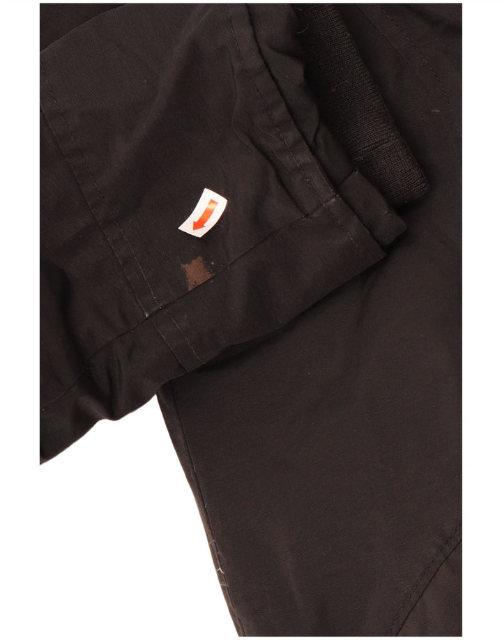 Woolrich Abrigo acolchado con capucha para mujer UK 10 Small Algodón negro